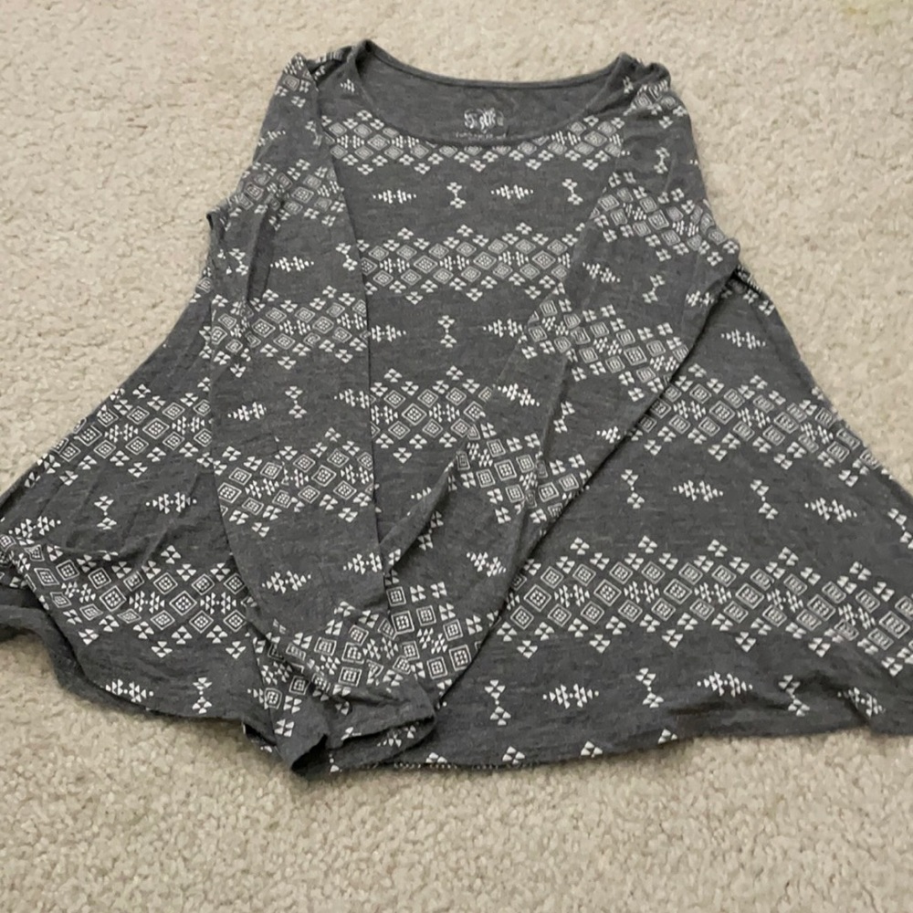 Tribal print long sleeve top
